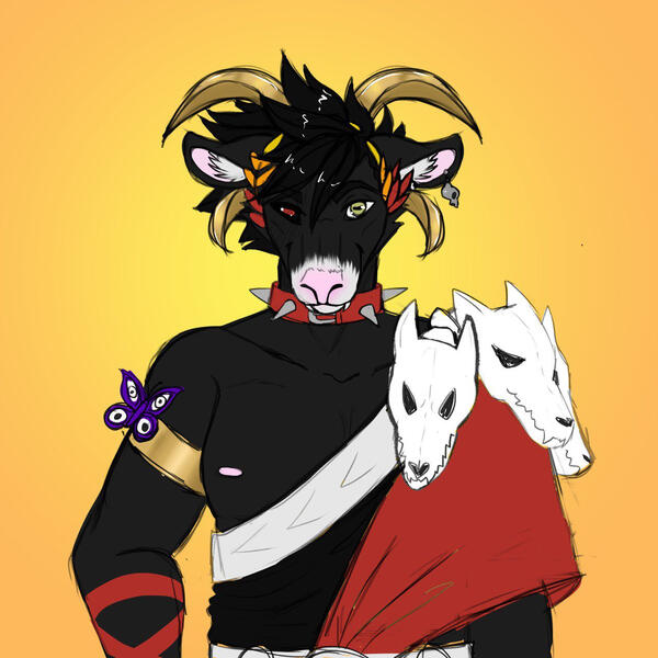 Zagreus Furryfied - Colored Sketch